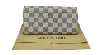 Louis Vuitton Sarah Damier Azur Canvas Long Wallet N63208